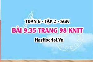 Bài 9.35 trang 98 Toán 6 Tập 2 Kết nối tri thức